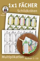 Vorschau - Mal- und Bastelvorlagen - Einmaleins & Einsdurcheins Fächer, SCHILDKRÖTEN-Klasse, SPAR-BUNDLE - Seite 1