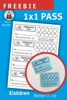 Vorschau - Mal- und Bastelvorlagen - FREEBIE Einmaleins Pass, EISBÄREN-Klasse, Reihen 1–10 - Deckblatt