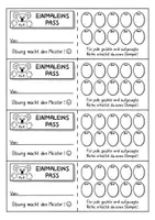 Vorschau - Mal- und Bastelvorlagen - FREEBIE Einmaleins Pass, KOALA-Klasse, Reihen 1–10 - Seite 3