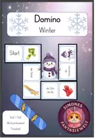 Vorschau - Spiele - Domino Winter – Bild- und Wortzuordnung - Deckblatt
