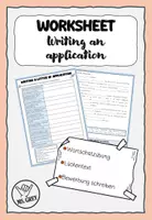 Vorschau - Arbeitsblätter - Writing a letter of application - Deckblatt