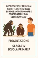 anteprima - Presentazioni / Lavagne - Riconoscere le principali caratteristiche delle scimmie antropomorfe e confrontarle con l’essere umano - Pagina di copertina