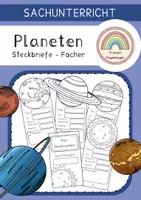 Vorschau - Unterrichtsreihen - Planeten und Sonnensystem - Steckbriefe-Fächer - Deckblatt