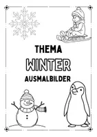Vorschau - Mal- und Bastelvorlagen - Winter Ausmalbilder - Deckblatt