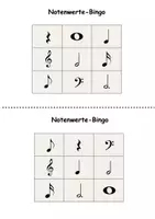 Vorschau - Aufgabenkarten - Notenwerte-Bingo - Seite 2