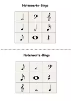 Vorschau - Aufgabenkarten - Notenwerte-Bingo - Seite 3
