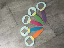 Vorschau - Mal- und Bastelvorlagen - Geometrie-Lupen + passende Aufgabenkärtchen - Deckblatt
