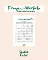 Vorschau - Arbeitsblätter - Fragen-Würfeln -Kennenlernen- - Deckblatt
