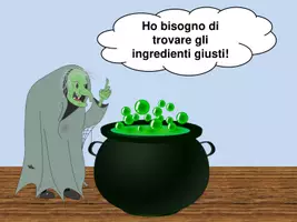 anteprima - Esercizi - La strega ortografica - Gruppo "gn" (con la "i" o senza?) - Pagina di copertina