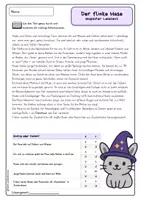 Vorschau - Arbeitsblätter - Der flinke Hase - Magischer Lesetext - Seite 1