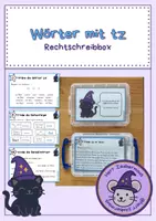 Vorschau - Stationenlernen - Wörter mit tz - Rechtschreibbox - Deckblatt