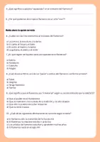 Vista previa - Hojas de trabajo - Comprensión lectora Día del Flamenco 4º primaria - página 1