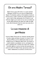 anteprima - Testo - Madre Teresa di Calcutta: esempio di gentilezza e altruismo - Pagina 2