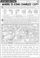 Vorschau - Arbeitsblätter - Giving Directions / Wegbeschreibung – Reading, Lückentext und Writing | 3-fach differenziert 5.–6. Klasse - Seite 1