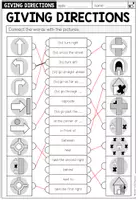 Vorschau - Arbeitsblätter - Giving Directions / Wegbeschreibung – Redemittel und Wortschatz zuordnen | Englisch Arbeitsblatt 4.–5. Klasse - Seite 2