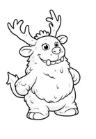 Vorschau - Mal- und Bastelvorlagen - Ausmalbilder Weihnachten: Süße Monster im Winter - Seite 3