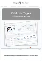 Vorschau - Arbeitsblätter - Zahl des Tages für den Zahlenraum 10.000 - Deckblatt