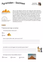 Vorschau - Arbeitsblätter - Das alte Ägypten - Die Pyramiden (Allgemein, Cheops Pyramide) - Seite 1