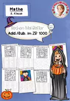 Vorschau - Mal- und Bastelvorlagen - Rechenmalblätter Halloween | ZR 1000 | Klasse 3 - Deckblatt
