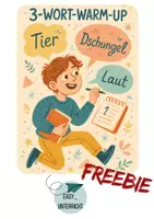 Vorschau - Anderer Materialtyp - Freebie Unterrichtseinstieg 3-Wort-Warm-Up für jede Stunde - Deckblatt