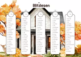 Vorschau - Arbeitsblätter - Blitzlesen - 100 Herbstwörter Leseförderung - Seite 2