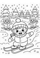 Vorschau - Mal- und Bastelvorlagen - Ausmalbilder Winter & Weihnachten – 52 Motive - Seite 3