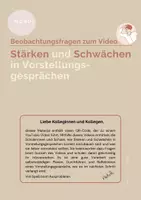 Vorschau - Arbeitsblätter - Stärken und Schwächen in Vorstellungsgesprächen - Seite 1