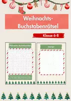 Vorschau - Arbeitsblätter - Buchstabenrätsel Weihnachten Vertretung Klasse 6-8 - Deckblatt