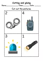 Vorschau - Mal- und Bastelvorlagen - Cut & Glue: Polizei / Police - Englisch - Seite 3