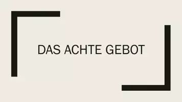 Vorschau - Arbeitsblätter - Das achte Gebot (Lügen und diese Gründe) - Deckblatt