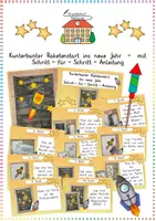 Vorschau - Arbeitsblätter - Silvester & Neujahr: Kunterbunter Raketenstart - Kunst - Kl. 2/3 (Ziele & Wünsche) - Deckblatt