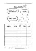 Vorschau - Arbeitsblätter - How old are you - interview sheet - Deckblatt