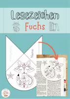 Vorschau - Mal- und Bastelvorlagen - Lesezeichen Fuchs - Eck-Lesezeichen anmalen und basteln - Deckblatt