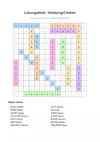 Vorschau - Stundenentwürfe - Englisch Wortsuchrätsel – Kleidung / Clothes - Deckblatt