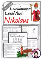 Vorschau - Arbeitsblätter - Lese-Mini NIKOLAUS | Leseübungen - Deckblatt
