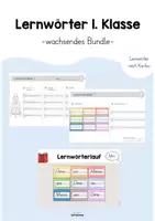 Vorschau - Arbeitsblätter - Lernwörter nach Karibu_1.Klasse (wachsendes Bundle) - Deckblatt