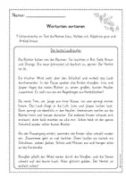 Vorschau - Arbeitsblätter - Wortarten sortieren - Thema Herbst - Seite 3