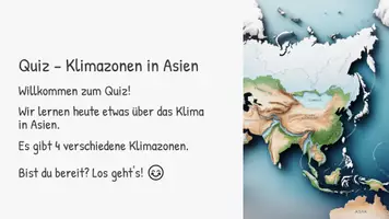 Vorschau - Präsentationen/Tafelbilder - Kurzes Quiz: Klimazonen in Asien - Seite 1
