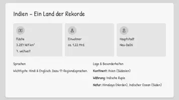 Vorschau - Präsentationen/Tafelbilder - Kurzes Indien Quiz - Multiple Choice, Wahr/Falsch, „Was passt nicht?“ - Seite 2