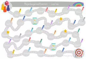 Vorschau - Arbeitsblätter - Buchstabenspiel au - Regenbogenwettrennen Klasse 1 - Seite 3