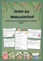 Vorschau - Arbeitsblätter - Lesespurgeschichte: Rettet das Weihnachtsfest - Klasse 2/3 - Deckblatt