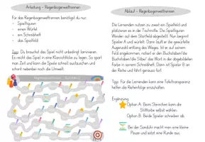 Vorschau - Spiele - Buchstabenspiel D - Regenbogenwettrennen Klasse 1 - Seite 1