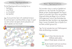 Vorschau - Arbeitsblätter - Buchstabenspiel F - Regenbogenwettrennen Klasse 1 - Seite 1