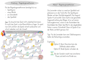 Vorschau - Arbeitsblätter - Buchstabenspiel H - Regenbogenwettrennen Klasse 1 - Seite 1