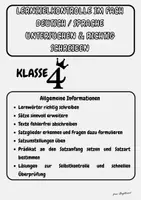 Vorschau - Arbeitsblätter - Lernzielkontrolle im Fach Deutsch - Sprache untersuchen & Richtig schreiben Klasse 4 - Deckblatt
