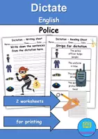 Vorschau - Arbeitsblätter - Dictate: Polizei / Police - Englisch Ditkat - Deckblatt