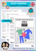 Aperçu - Feuilles d'exercices - FAST FASHION – Reading & Use of English - Page de couverture
