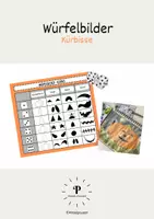 Vorschau - Mal- und Bastelvorlagen - Würfelbilder: Kürbisse gestalten - Deckblatt