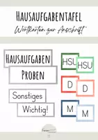 Vorschau - Poster - Hausaufgabentafel - Wortkarten zur Anschrift - Deckblatt
