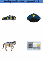 Vorschau - Arbeitsblätter - Lesekarten/Bildkarten - Polizei / Police (Medium) - Englisch - Seite 2